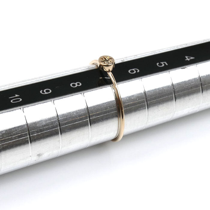 K10PG ピンクゴールド リング・指輪 ダイヤモンド 7号 0.4g レディース【中古】