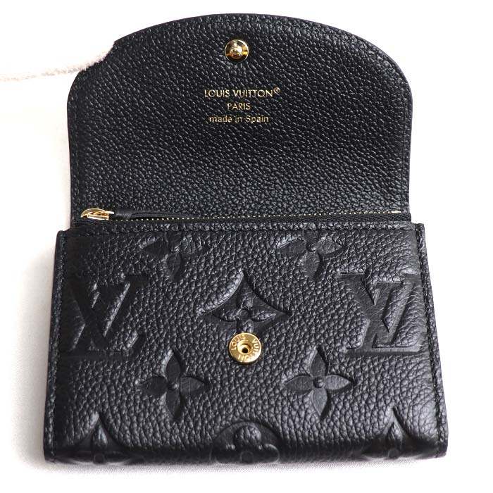 LOUIS VUITTON ルイ・ヴィトン ポルトモネ ロザリ コインケース アンプラント ブラック M81455 ICチップ レディース【中古】【極美品】