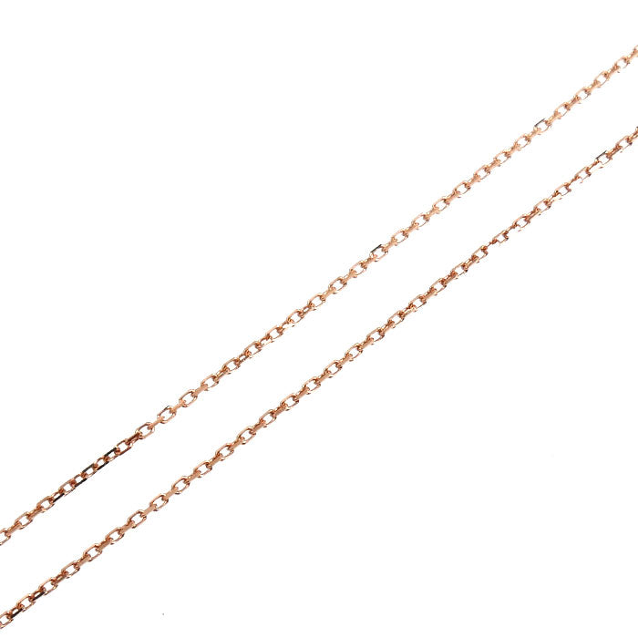 組曲 クミキョク K10PG ピンクゴールド ネックレス ダイヤモンド0.03ct 0.6g 40cm 一粒ダイヤ ミル打ち レディース【中古】