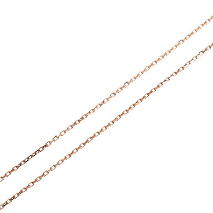 組曲 クミキョク K10PG ピンクゴールド ネックレス ダイヤモンド0.03ct 0.6g 40cm 一粒ダイヤ ミル打ち レディース【中古】