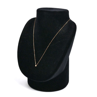 組曲 クミキョク K10PG ピンクゴールド ネックレス ダイヤモンド0.03ct 0.6g 40cm 一粒ダイヤ ミル打ち レディース【中古】