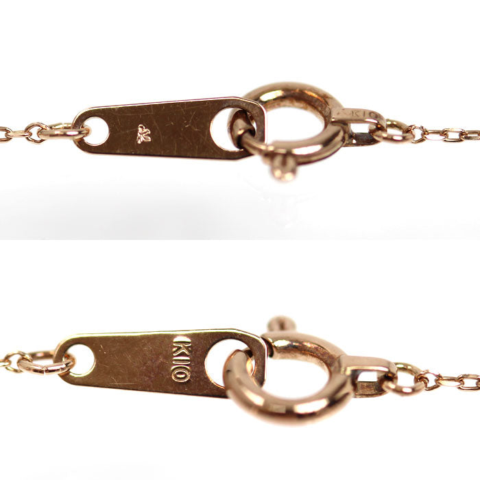 K10PG ピンクゴールド ネックレス ダイヤモンド0.07ct 0.8g 40.5cm レディース【中古】