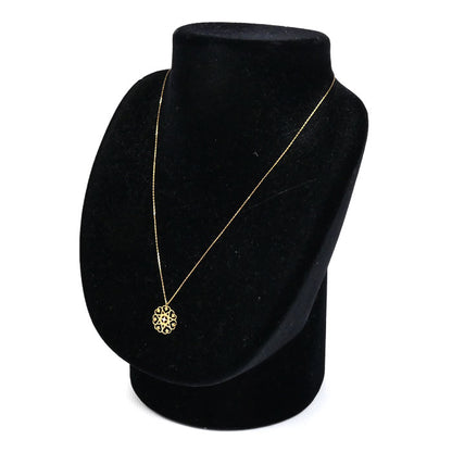 K10ゴールド ネックレス ダイヤモンド0.01ct 0.7g 40cm レディース【中古】