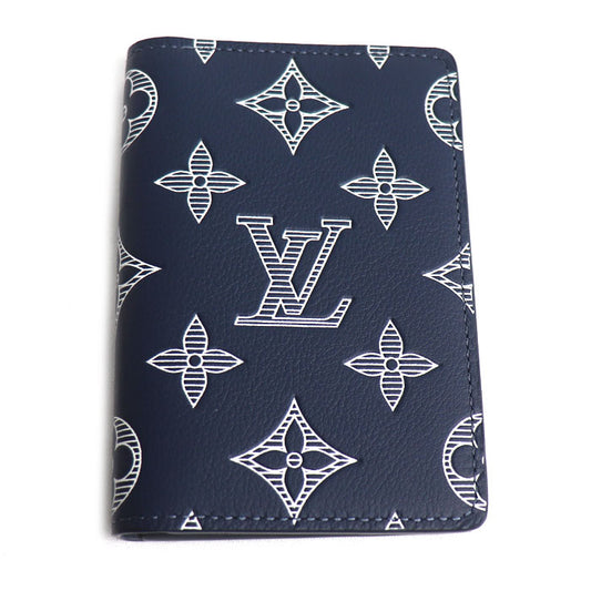 LOUIS VUITTON ルイ・ヴィトン オーガナイザー ドゥ ポッシュ カードケース モノグラムシャドウ ネイビー M83378 ICチップ ユニセックス【未使用】【買取品】
