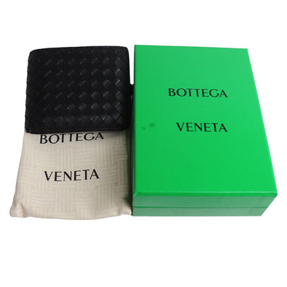 BOTTEGAVENETA ボッテガヴェネタ イントレチャート ピッコロ 二つ折り財布 ブラック 805654V4LQ28803 メンズ【中古】