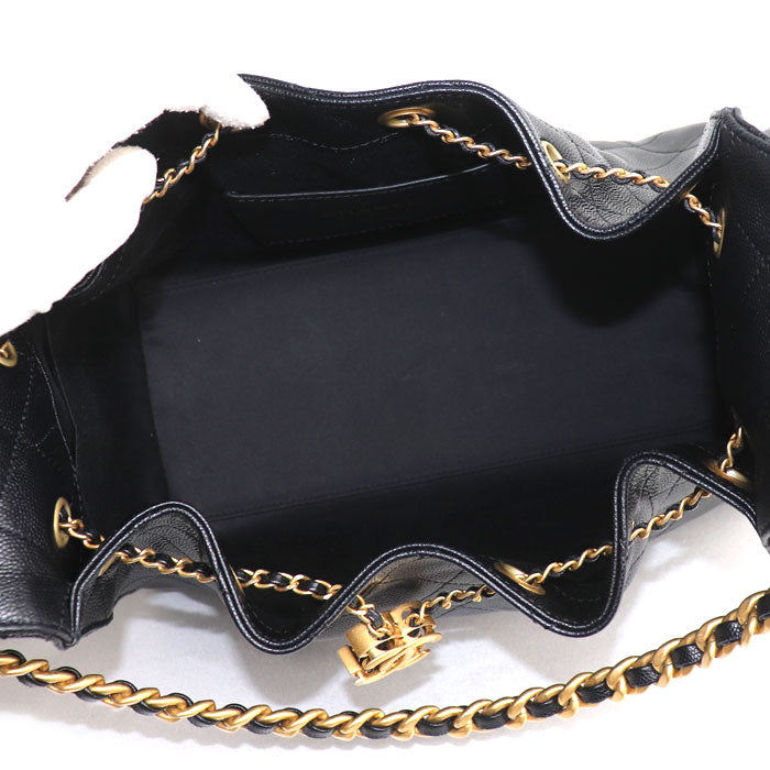 CHANEL シャネル CHANEL 25 スモール キャビアスキン ショルダーバッグ ブラック AS5293-B20304-94305 レディース【中古】【美品】