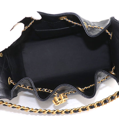 CHANEL シャネル CHANEL 25 スモール キャビアスキン ショルダーバッグ ブラック AS5293-B20304-94305 レディース【中古】【美品】