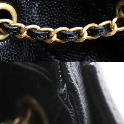 CHANEL シャネル CHANEL 25 スモール キャビアスキン ショルダーバッグ ブラック AS5293-B20304-94305 レディース【中古】【美品】