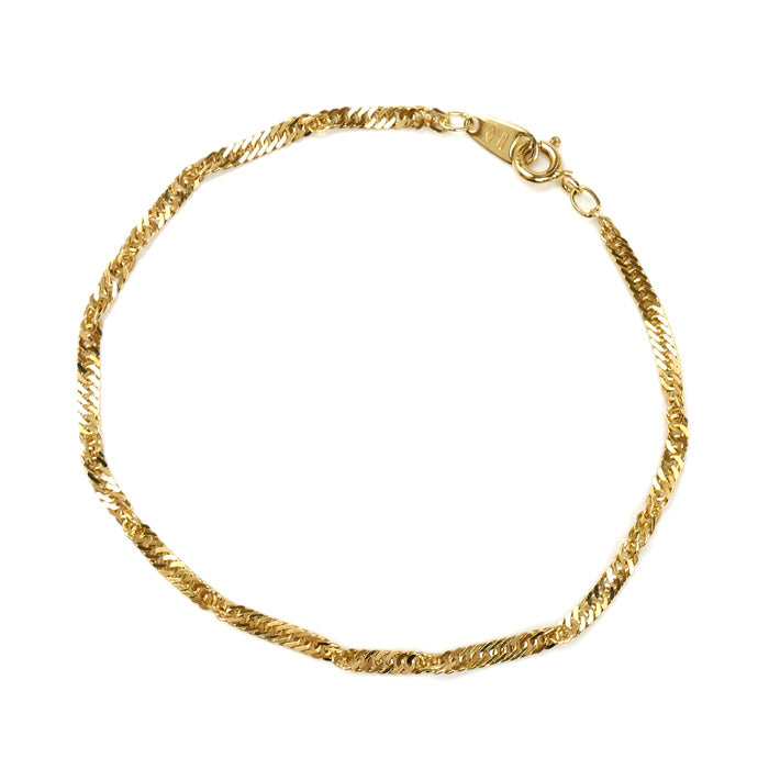 UNOAERRE ウノアエレ K18YG イエローゴールド ブレスレット スクリュー 2.3g 18.5cm レディース【中古】