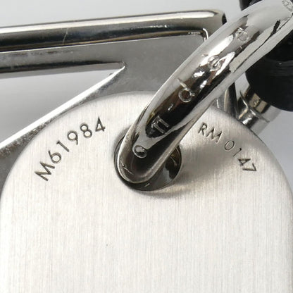 LOUIS VUITTON ルイ・ヴィトン メタル レザー コリエ プラーク V スクエア ネックレス M61984 RM0147 ユニセックス【中古】【美品】