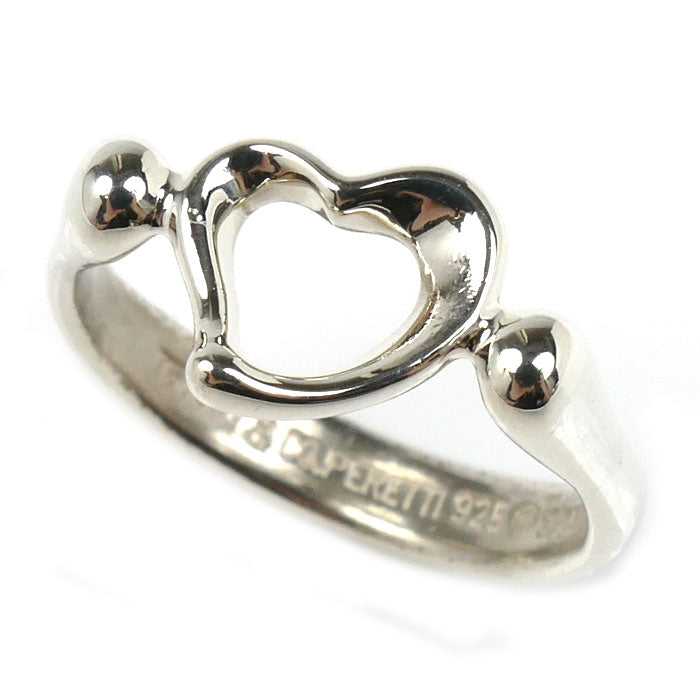 TIFFANY&Co. ティファニー シルバー925 オープンハート リング・指輪 9.5号 2.5g レディース【中古】
