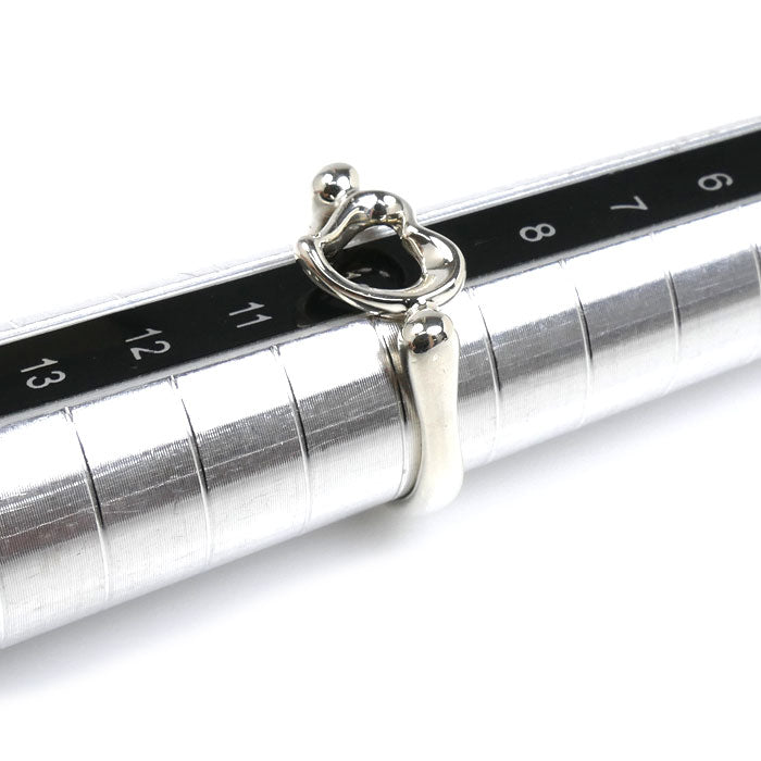 TIFFANY&Co. ティファニー シルバー925 オープンハート リング・指輪 9.5号 2.5g レディース【中古】
