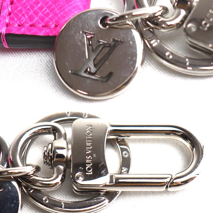 LOUIS VUITTON ルイ・ヴィトン ポルトクレ スリム ドラゴンヌ キーホルダー タイガラマ ピンク MP2979 BC0211 バッグチャーム キーリング レディース【中古】【美品】
