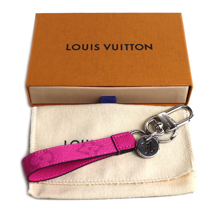 LOUIS VUITTON ルイ・ヴィトン ポルトクレ スリム ドラゴンヌ キーホルダー タイガラマ ピンク MP2979 BC0211 バッグチャーム キーリング レディース【中古】【美品】