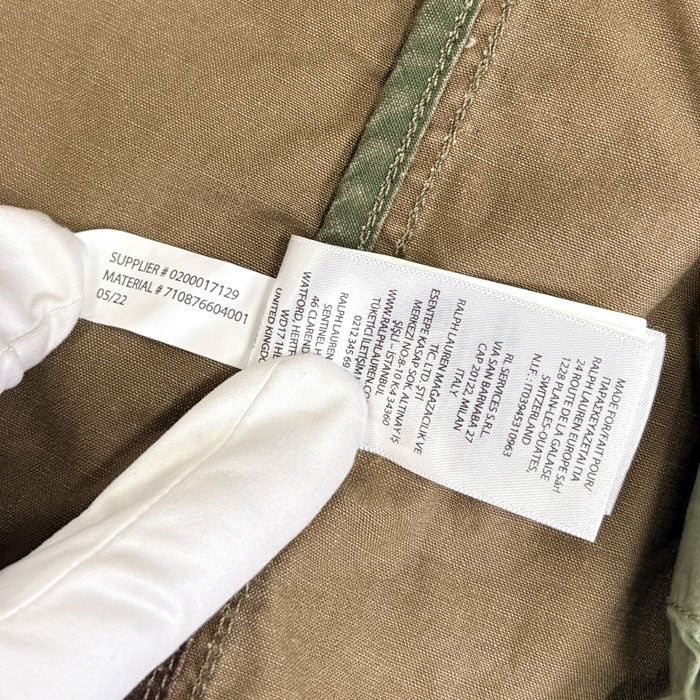 POLO RALPH LAUREN ポロ・ラルフローレン ダブルフェイス インナー ジャケット ミリタリージャケット カーキ 迷彩 710876604001 M メンズ【中古】