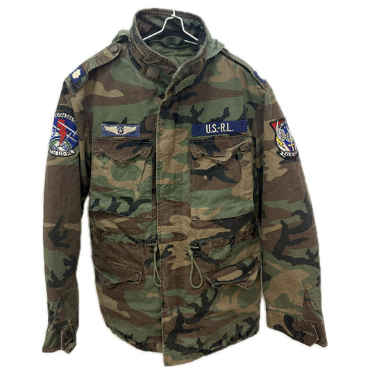 POLO RALPH LAUREN ポロ・ラルフローレン ダブルフェイス インナー ジャケット ミリタリージャケット カーキ 迷彩 710876604001 M メンズ【中古】