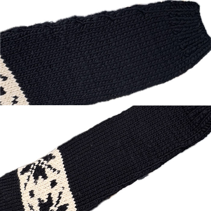 POLO RALPH LAUREN ポロ・ラルフローレン ハンドニット セーター ブラック ホワイト L メンズ【中古】
