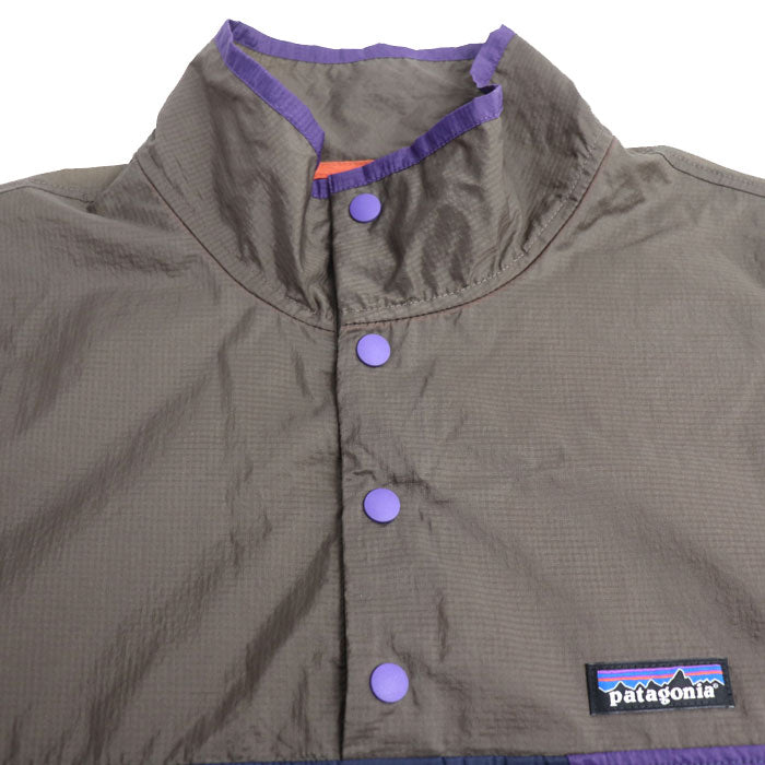 patagonia パタゴニア フーディニ スナップT プルオーバー ナイロンジャケット ブラウン/ネイビー 24150 M メンズ【中古】【美品】
