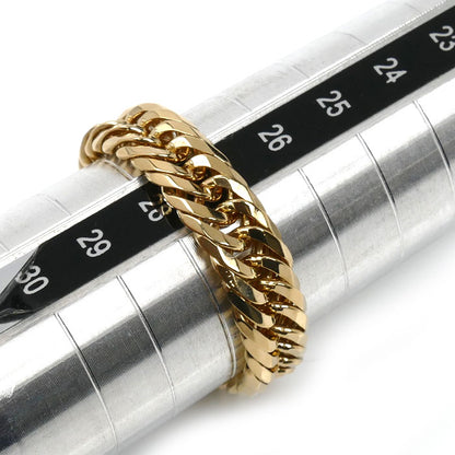 K18YG イエローゴールド 12面トリプル 27号 リング・指輪 6.8g メンズ【中古】