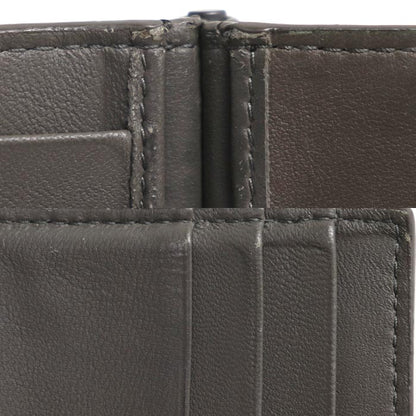 BOTTEGAVENETA ボッテガヴェネタ イントレチャート マネークリップ 二つ折り財布 グレー メンズ【中古】