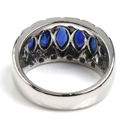 Pt900プラチナ リング・指輪 サファイア1.64ct ダイヤモンド0.19ct 11号 12.4g レディース【中古】