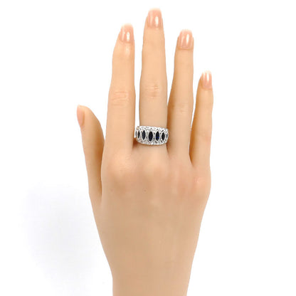 Pt900プラチナ リング・指輪 サファイア1.64ct ダイヤモンド0.19ct 11号 12.4g レディース【中古】