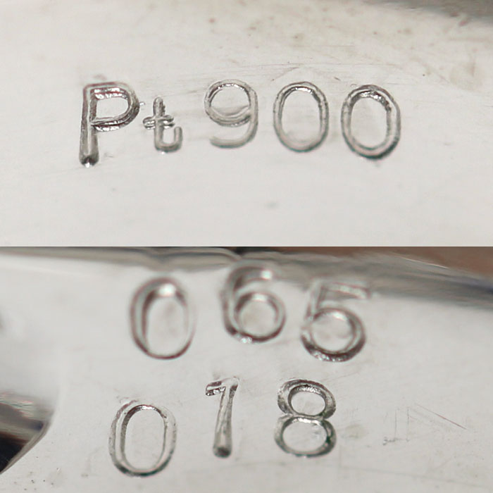 Pt900プラチナ リング・指輪 サファイア0.65ct ダイヤモンド0.18ct 12号 8.0g レディース【中古】