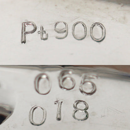 Pt900プラチナ リング・指輪 サファイア0.65ct ダイヤモンド0.18ct 12号 8.0g レディース【中古】