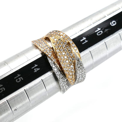 K18WG ホワイトゴールド K18PG ピンクゴールド リング・指輪 ダイヤモンド0.50ct 12.5号 4.9g レディース【中古】【美品】
