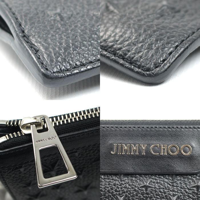 JIMMY CHOO ジミーチュウ デレク DEREK MINI クラッチバッグ ブラック ユニセックス【中古】