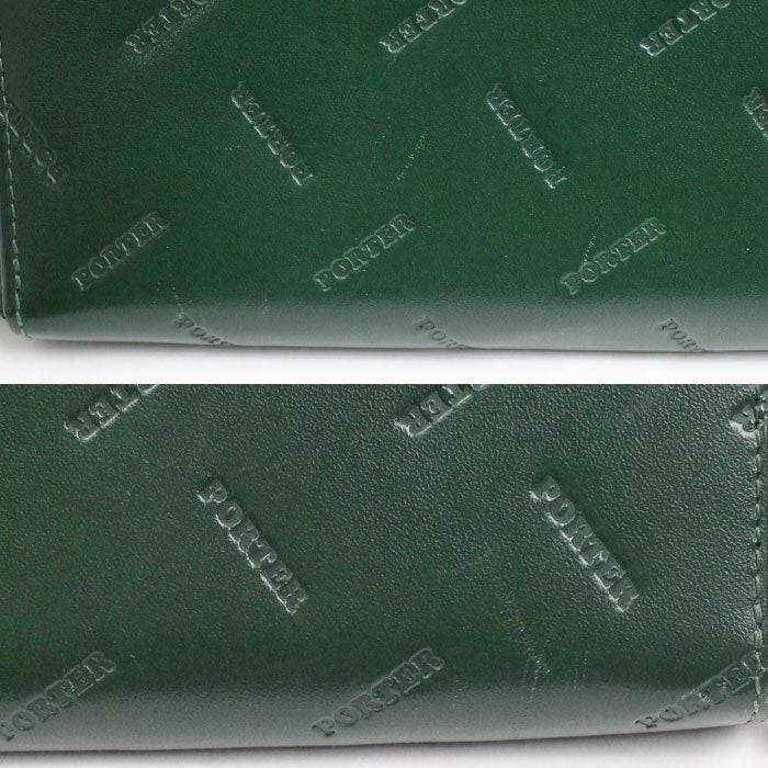 PORTER ポーター エンチェイス ロングウォレット 長財布 グリーン 007-02283 メンズ【中古】