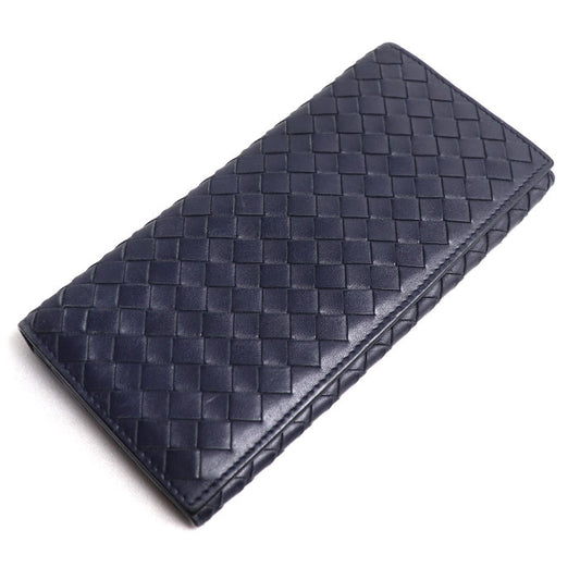 BOTTEGAVENETA ボッテガヴェネタ イントレチャート 長財布 ネイビー 120697 V4651 5009 メンズ【中古】