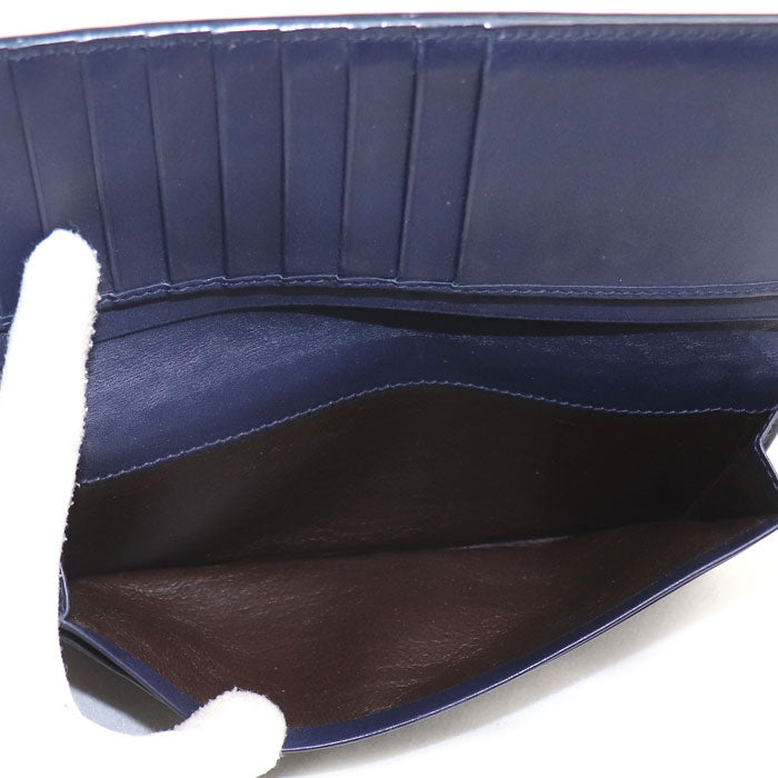 BOTTEGAVENETA ボッテガヴェネタ イントレチャート 長財布 ネイビー 120697 V4651 5009 メンズ【中古】