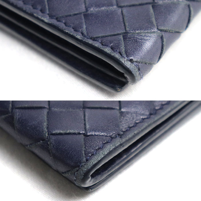 BOTTEGAVENETA ボッテガヴェネタ イントレチャート 長財布 ネイビー 120697 V4651 5009 メンズ【中古】