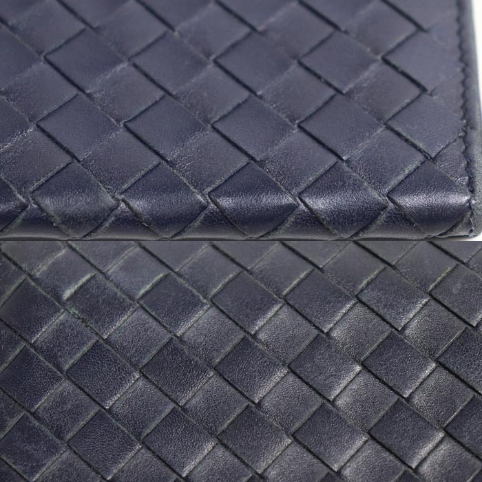 BOTTEGAVENETA ボッテガヴェネタ イントレチャート 長財布 ネイビー 120697 V4651 5009 メンズ【中古】