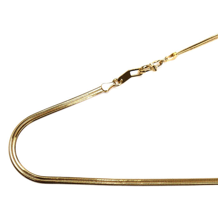 STAR JEWELRY スタージュエリー K18YG イエローゴールド ヘリンボーン ネックレス 4.5g 40cm レディース【中古】