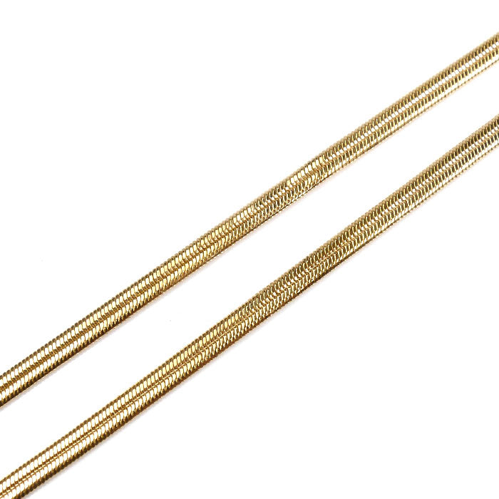 STAR JEWELRY スタージュエリー K18YG イエローゴールド ヘリンボーン ネックレス 4.5g 40cm レディース【中古】