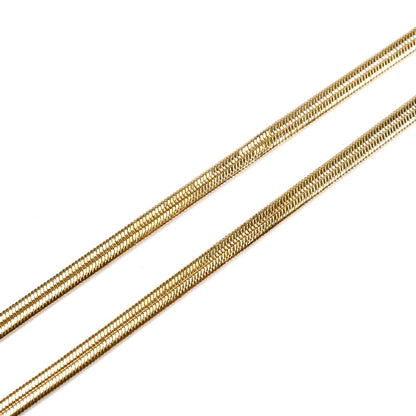 STAR JEWELRY スタージュエリー K18YG イエローゴールド ヘリンボーン ネックレス 4.5g 40cm レディース【中古】