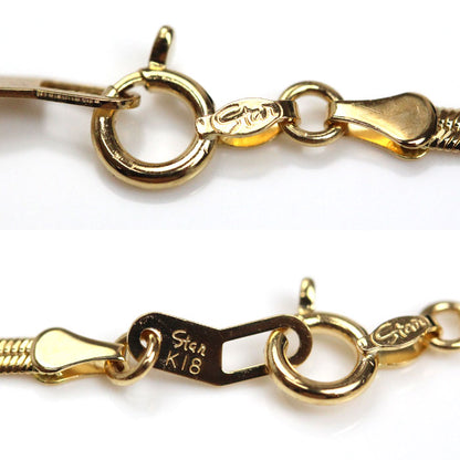 STAR JEWELRY スタージュエリー K18YG イエローゴールド ヘリンボーン ネックレス 4.5g 40cm レディース【中古】