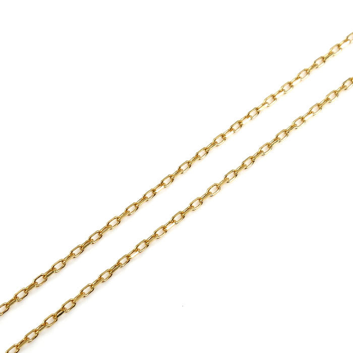 K18YG イエローゴールド ネックレス ダイヤモンド0.12ct 1.4g 40cm レディース【中古】