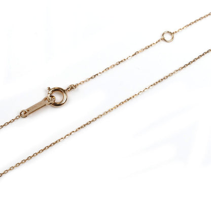 4℃ ヨンドシー シルバー ピンクゴールドコーティング ハート ネックレス 112114121923 ペリドット 1.7g 40cm レディース【中古】