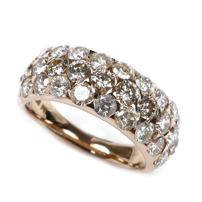 エステール K18PG ピンクゴールド リング・指輪 ダイヤモンド2.50ct 12号 4.6g レディース【中古】【美品】