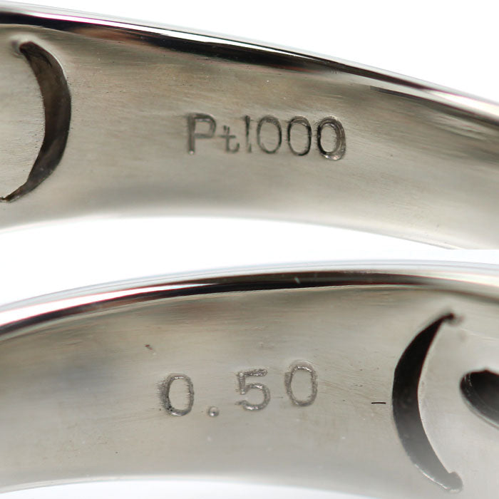 Pt1000プラチナ リング・指輪 ダイヤモンド0.50ct 13号 8.9g レディース【中古】【美品】