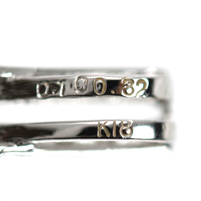 K18WG ホワイトゴールド クロス ペンダントトップ アレキサンドライト0.10ct ダイヤモンド0.32ct 1.4g ユニセックス【中古】