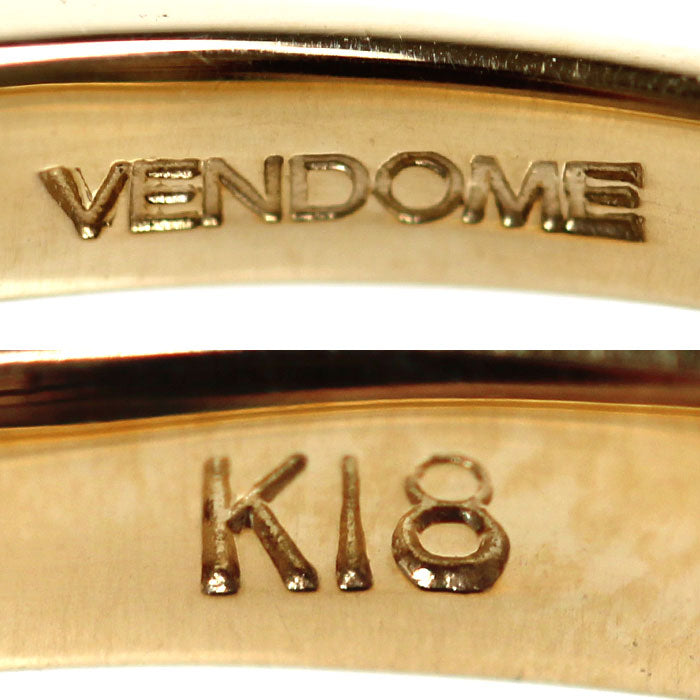 Vendome Aoyama ヴァンドーム青山 K18YG イエローゴールド リング・指輪 ダイヤモンド 11号 3.0g レディース【中古】【美品】