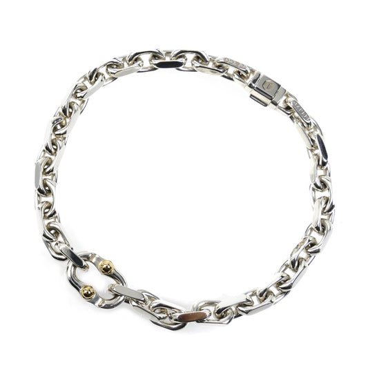 TIFFANY&Co. ティファニー SV925/K18YG 1837 メイカーズ ナロー ブレスレット 21.7g 20cm メンズ【中古】