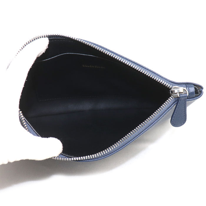 BALENCIAGA バレンシアガ ヴィル クラッチバッグ ネイビー 545773 ユニセックス【中古】【美品】