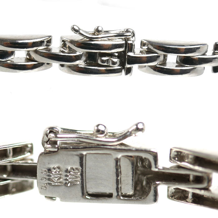K18WG ホワイトゴールド ブレスレット ダイヤモンド0.60ct 14.3g 15.5cm レディース【中古】【美品】