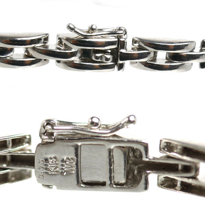 K18WG ホワイトゴールド ブレスレット ダイヤモンド0.60ct 14.3g 15.5cm レディース【中古】【美品】