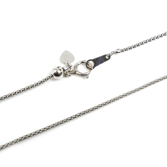 K18WG ホワイトゴールド ネックレス ダイヤモンド1.15ct/0.70ct 8.8g ～45cm レディース【中古】